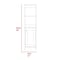 Tuhome St. Clair Linen Cabinet, Two Interior Shelves, Two Open Shelves, Single Door, Light Oak/White MDB7122 - alternate 5